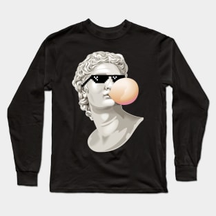 Antique Bust with Bubble Gum Long Sleeve T-Shirt